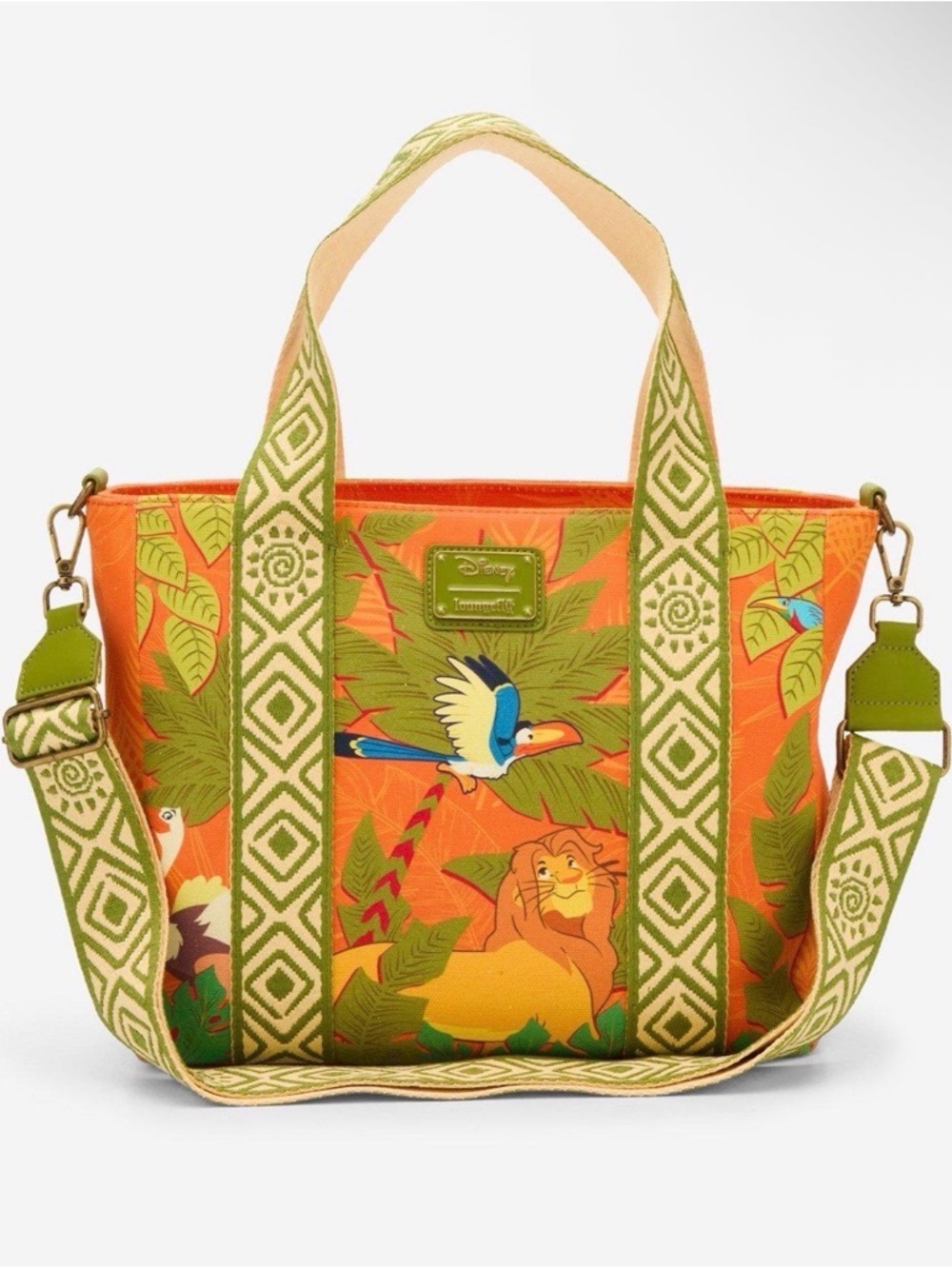 New Loungefly Disney The Lion King Animals Printed Crossbody Tote Bag